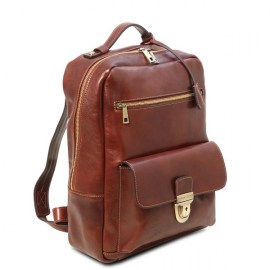 Leather laptop backpack Kyoto